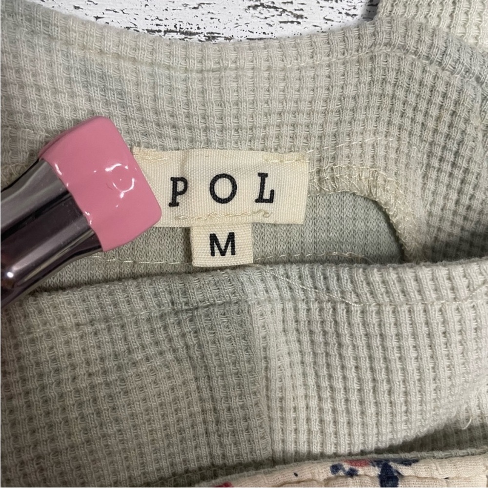 POL Cream Patchwork Cropped Overalls with Floral … - image 2